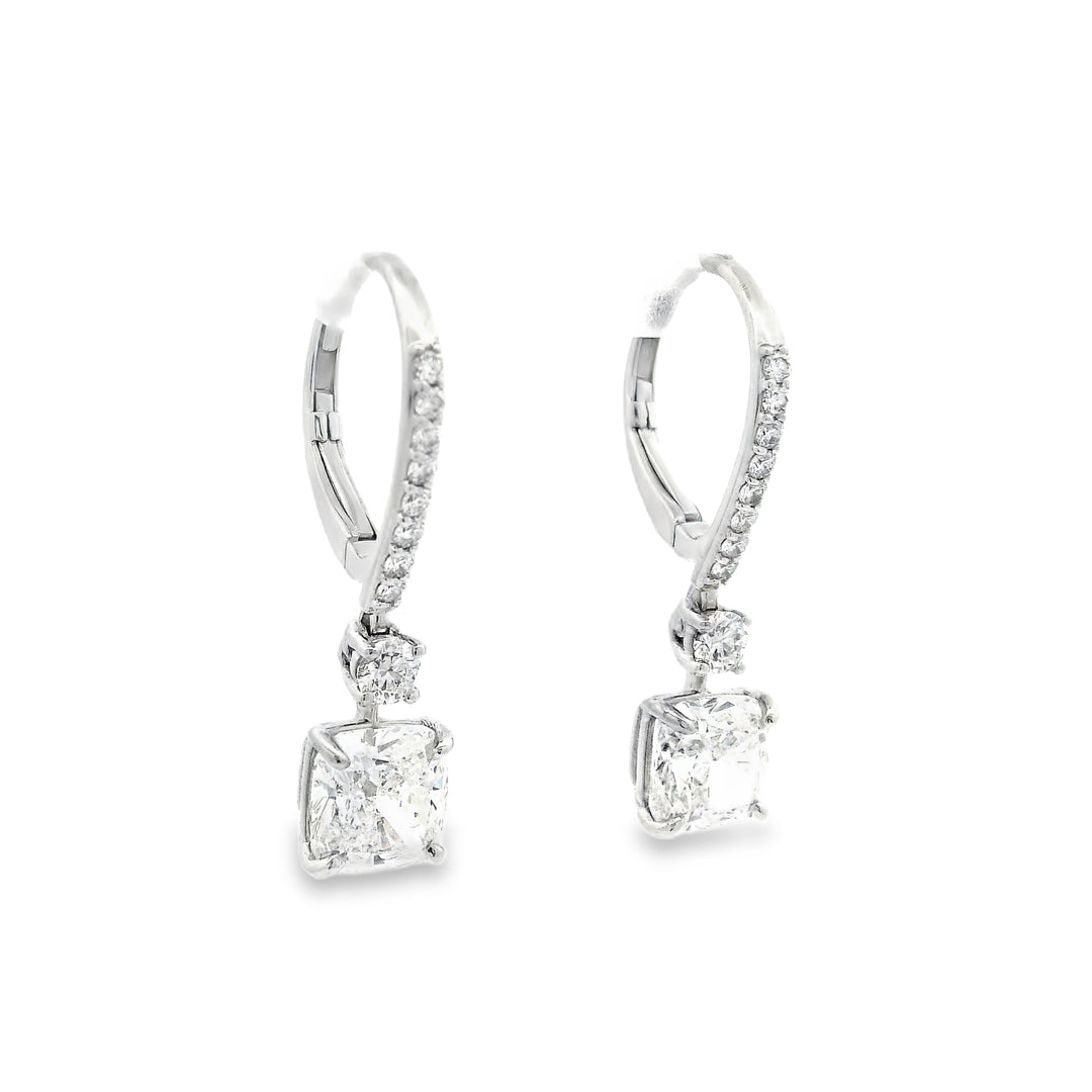 Cushion Cut Dangle Earrings