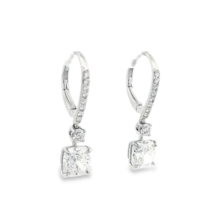 Cushion Cut Dangle Earrings