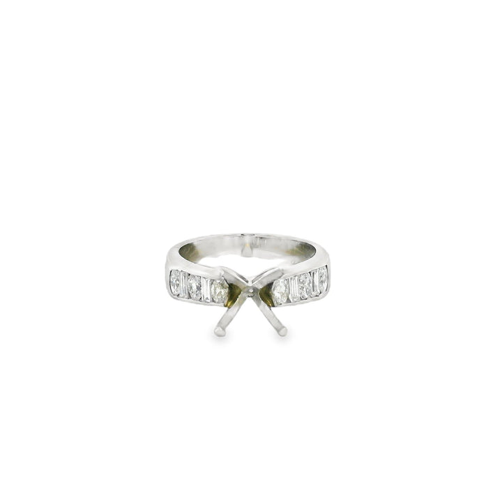 Oval and Baguette Channel Set Semi-Mount
