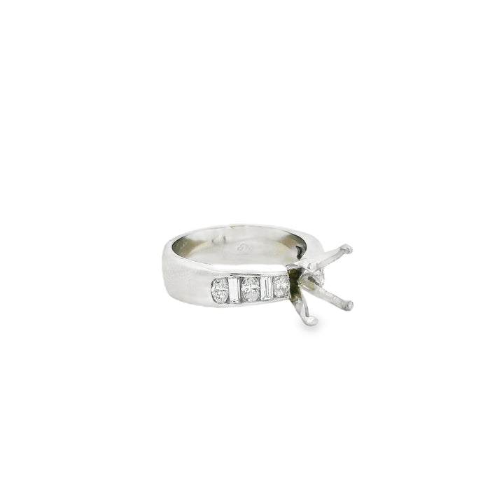 Oval and Baguette Channel Set Semi-Mount