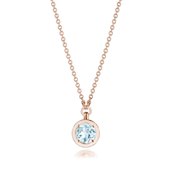 Sky Blue Topaz Necklace - 0.7ct