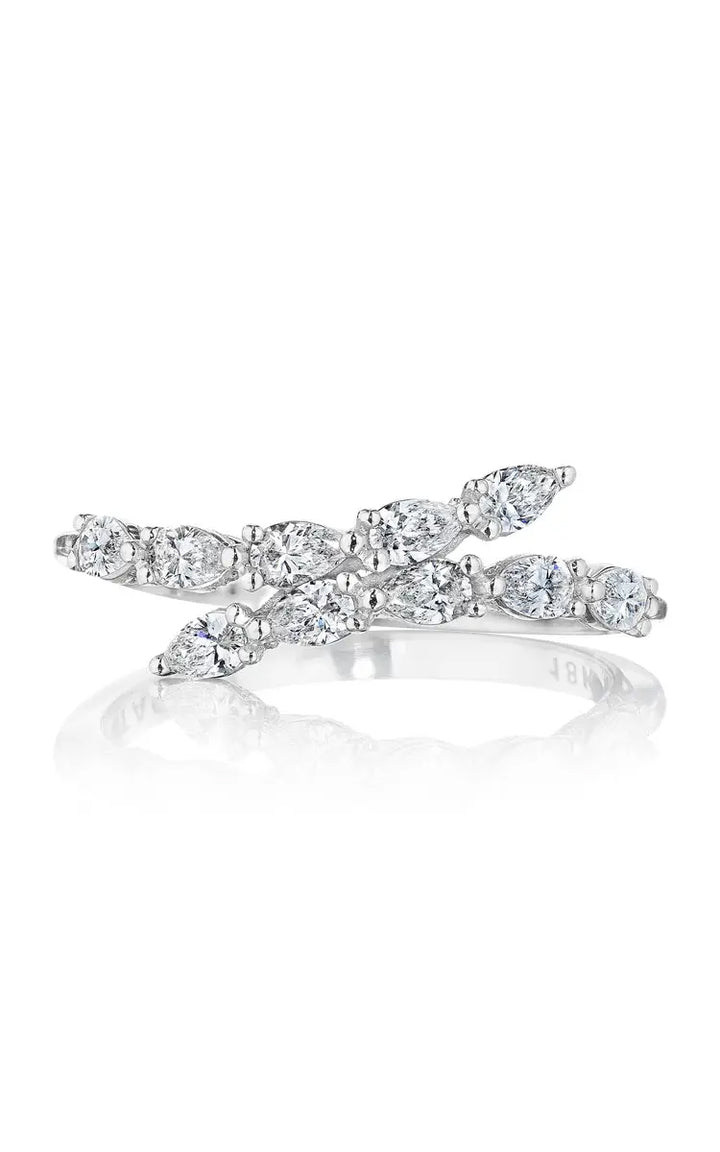 Pear Diamond Ring in 18k White Gold