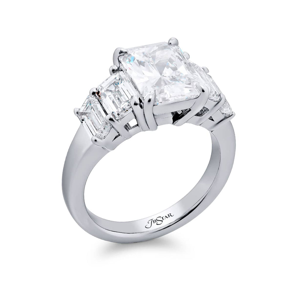 Platinum Radiant-Cut Diamond GIA Certified Engagement Ring