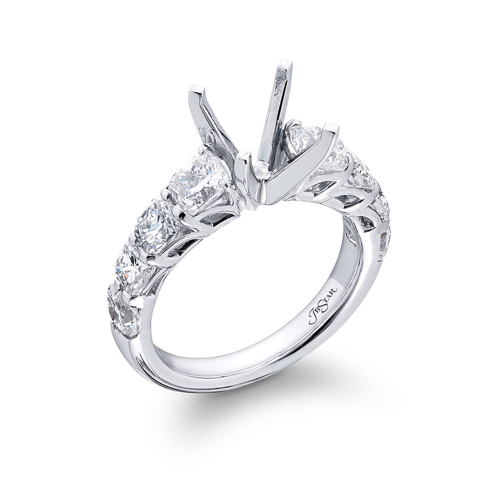 | Diamond Semi-Mount Setting 8 Cushion-Cut