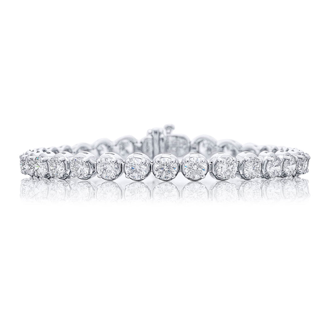 Platinum Round Diamond Bracelet