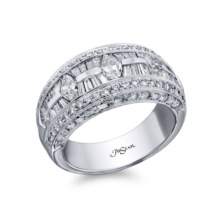 Platinum Marquise Diamond Channel Set Band