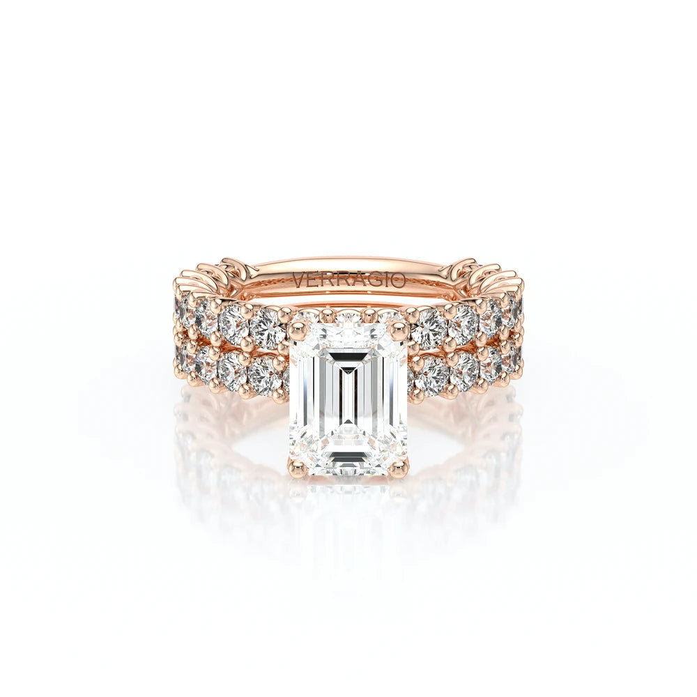 Lumino 801Emd4 25 14K Rose Gold Emerald