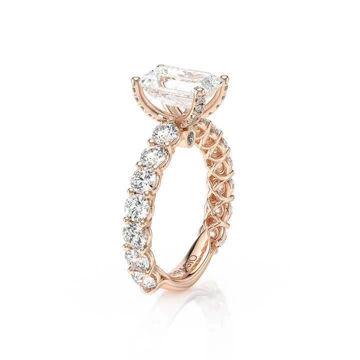 Lumino 801Emd4 35 14K Rose Gold Emerald