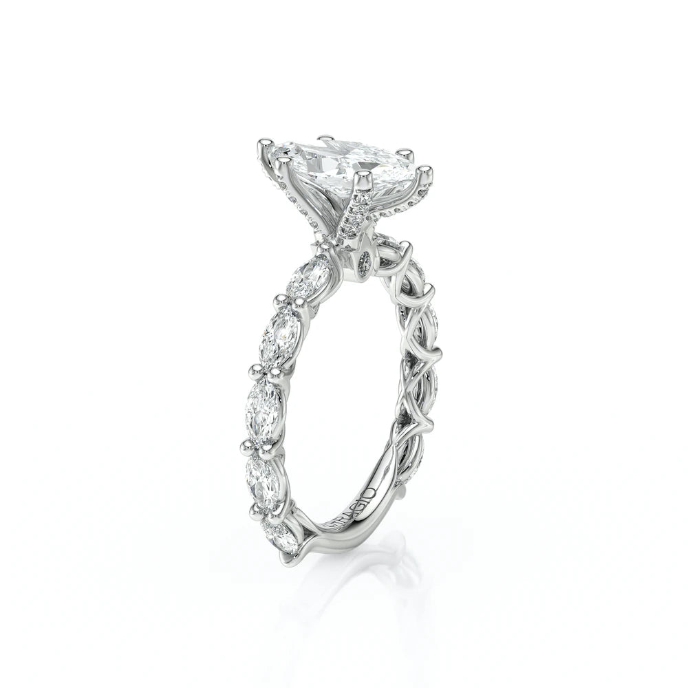 Lumino 803Mqd6 5X25 Ew 18K White Gold Marquise
