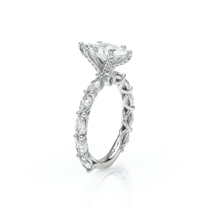 Lumino 803Mqd6 5X25 Ew 14K White Gold Marquise