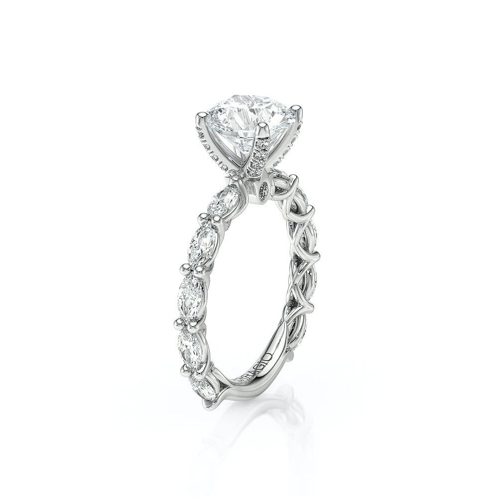 Lumino 803Rd4 5X25 Ew 18K White Gold Round