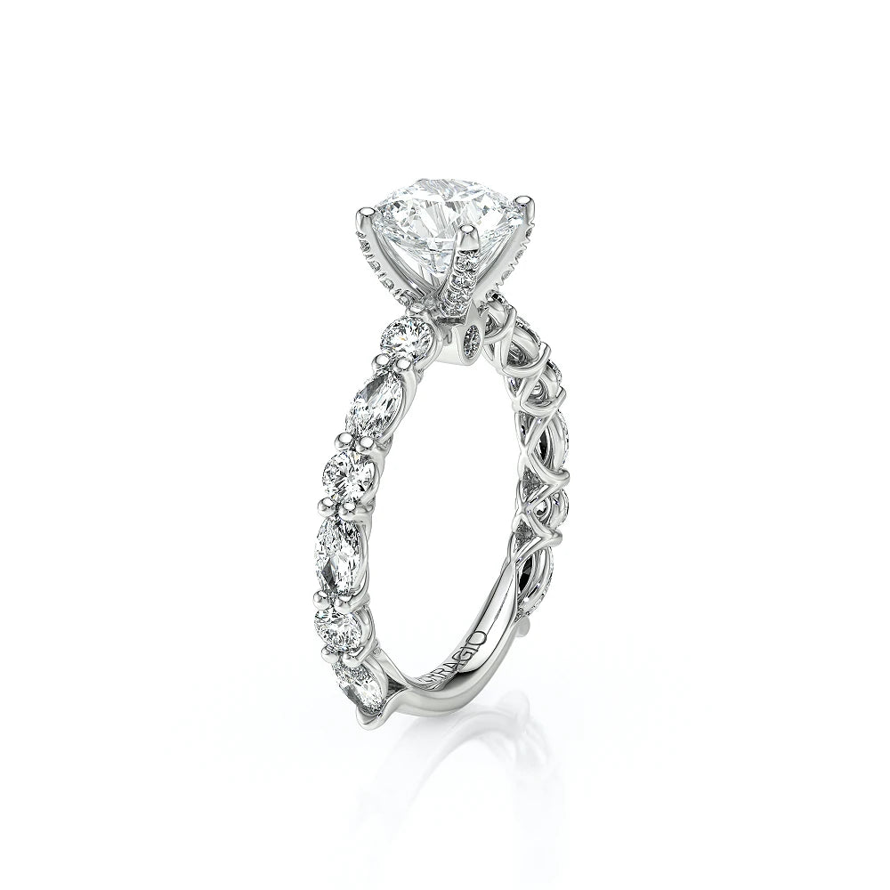 Lumino 806Rd4 5X25 14K White Gold Round