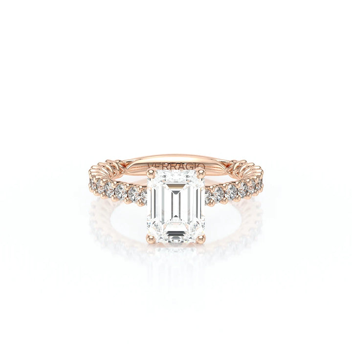 Lumino 801Emd4 20 14K Rose Gold Emerald