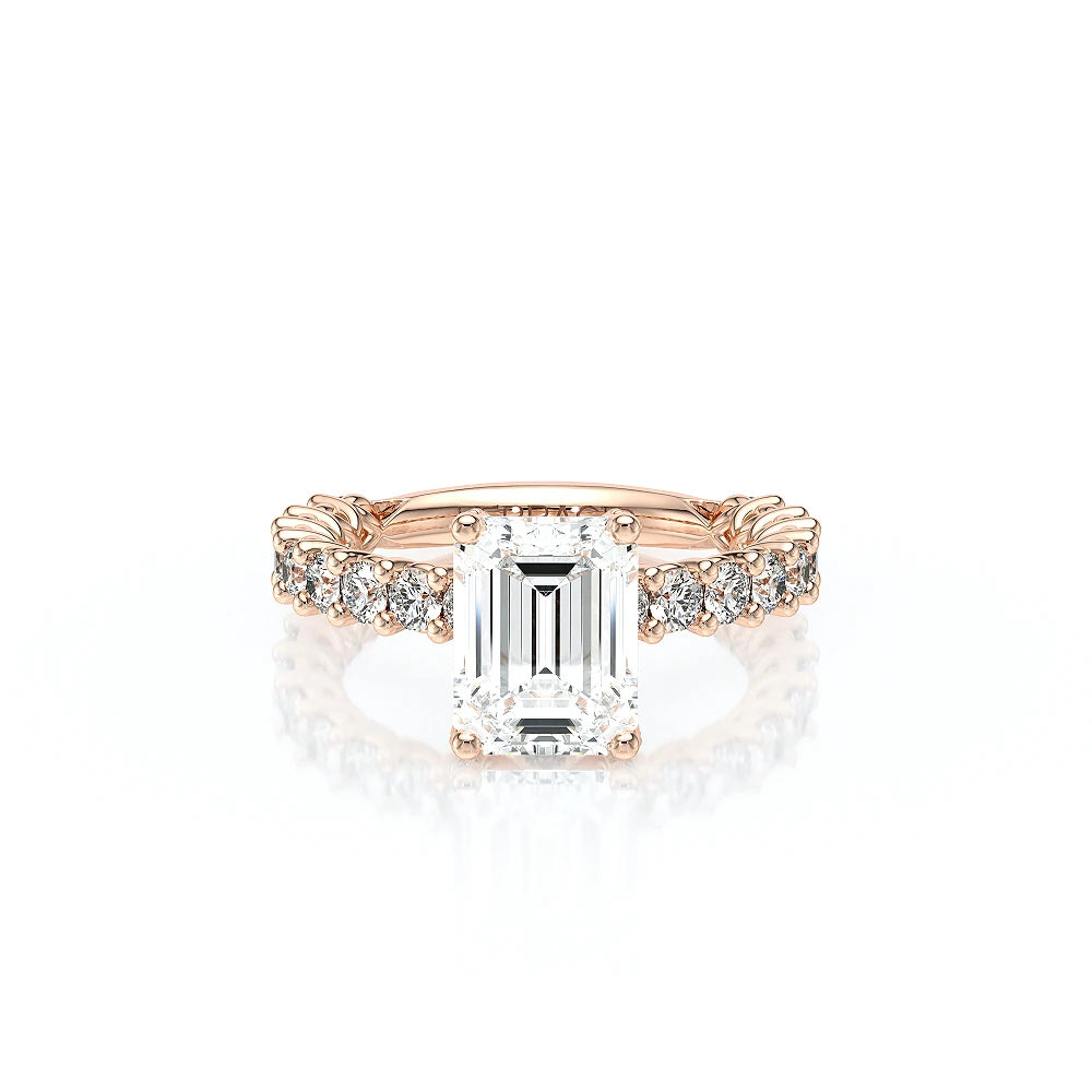 Lumino 801Emd4 25 14K Rose Gold Emerald