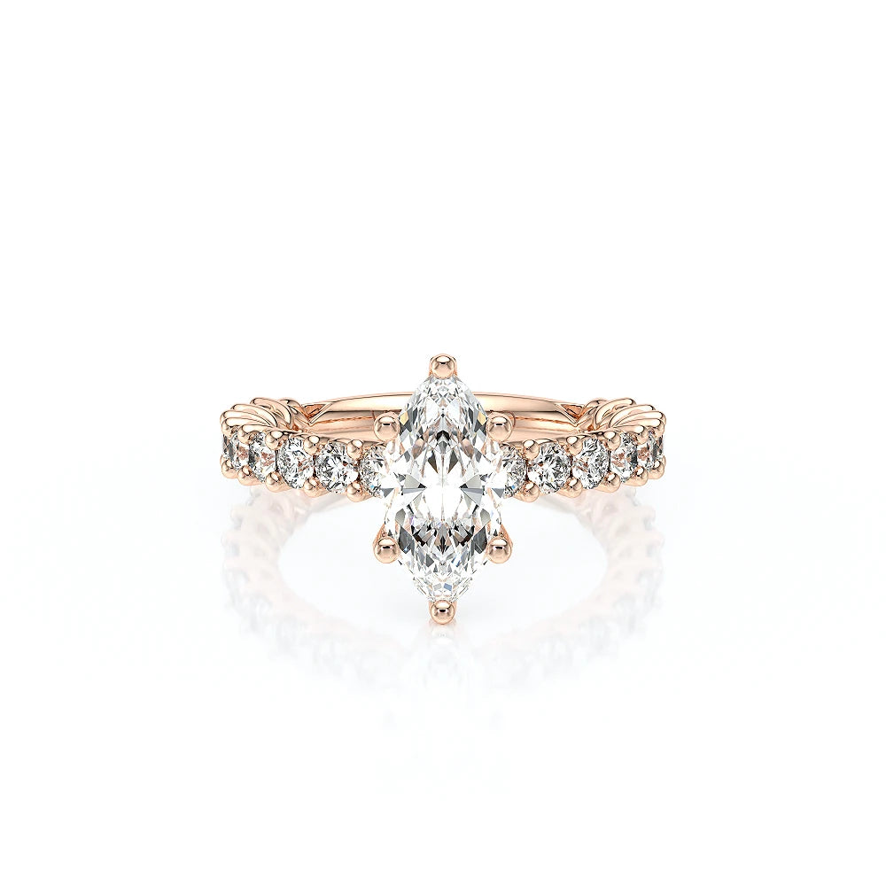 Lumino 801Mqd4 25 14K Rose Gold Marquise