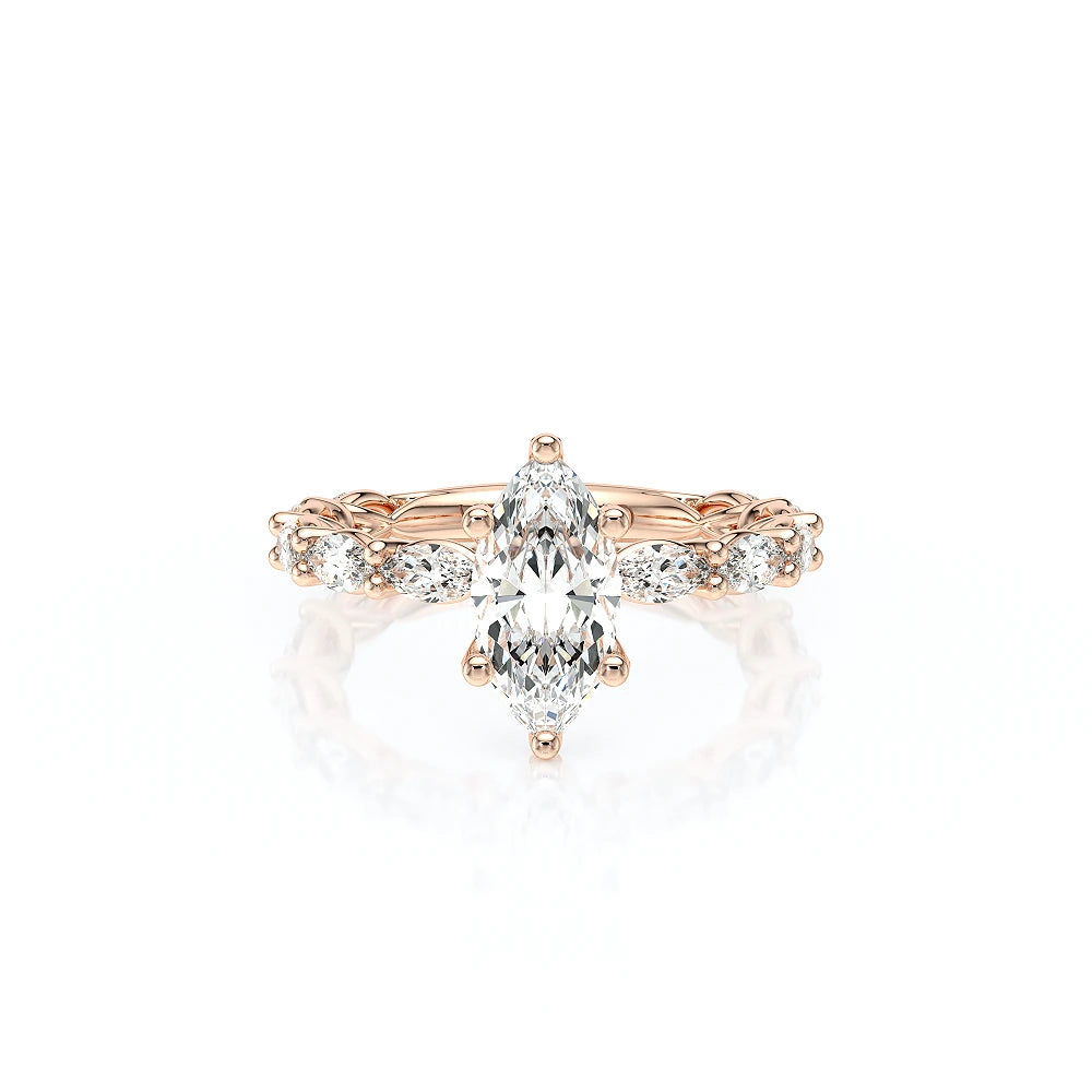 Lumino 803Mqd6 5X25 Ew 18K Rose Gold Marquise