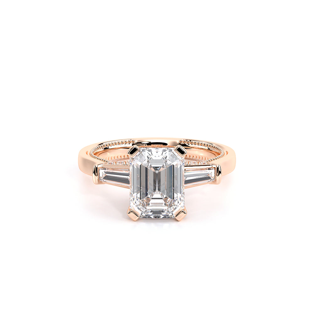 Renaissance-991EM-S-18K Rose Gold Emerald