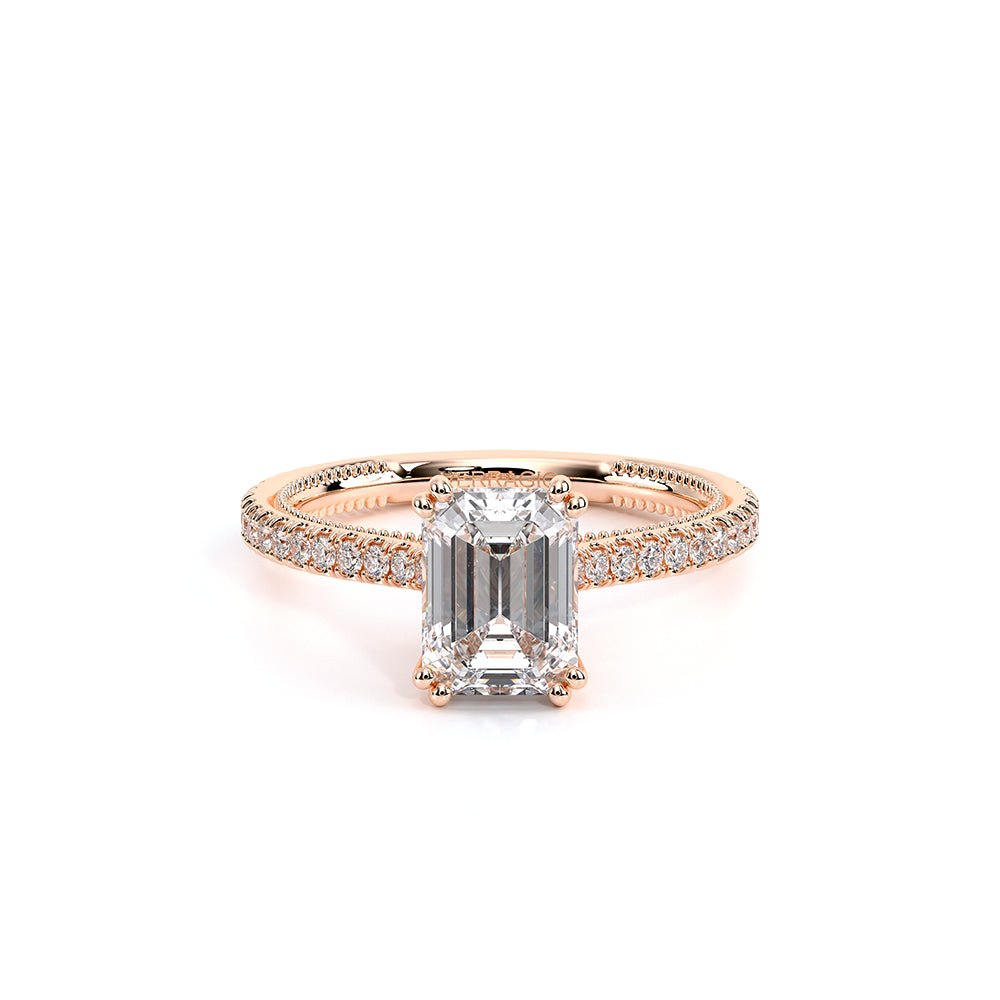 Renaissance-992EM13-14K Rose Gold Emerald