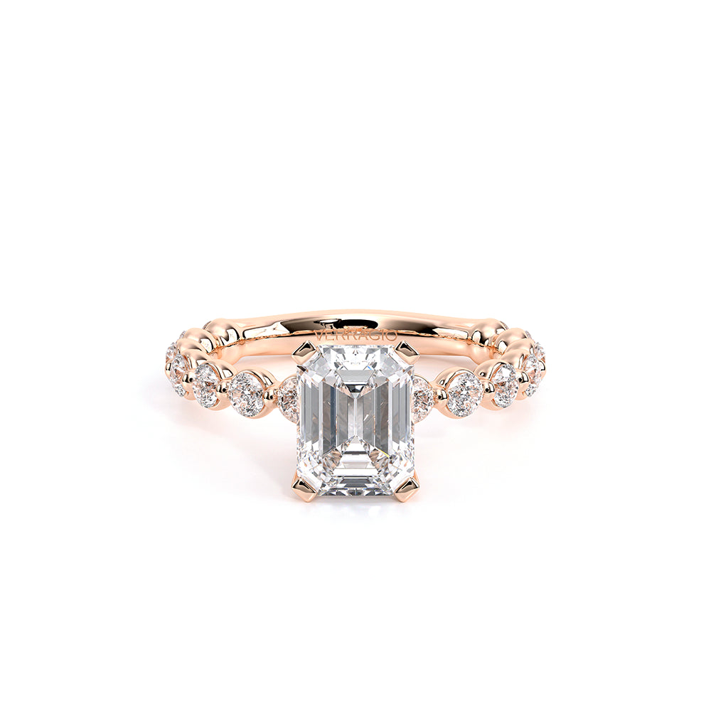 Renaissance-989EM25-18K Rose Gold Emerald