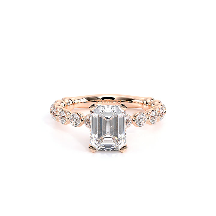 Renaissance-989EM25-18K Rose Gold Emerald