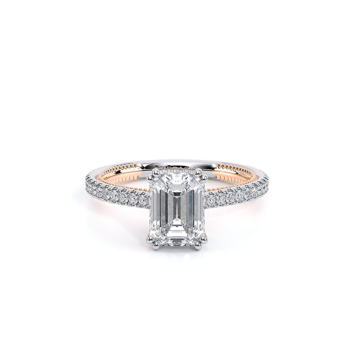 Renaissance-992EM13-14K Two Tone Emerald