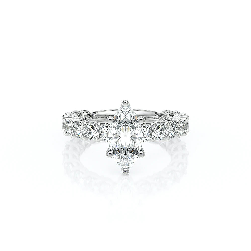 Lumino 801Mqd4 30 14K White Gold Marquise