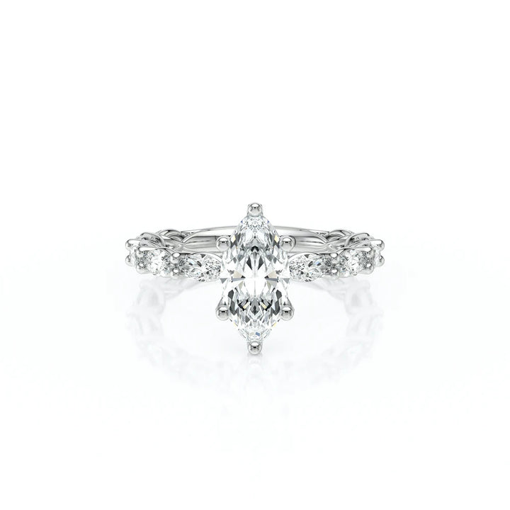 Lumino 803Mqd6 5X25 Ew 18K White Gold Marquise