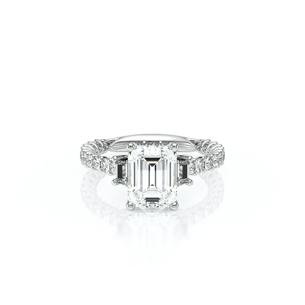 Lumino 811Em Trp 20 14K White Gold Emerald