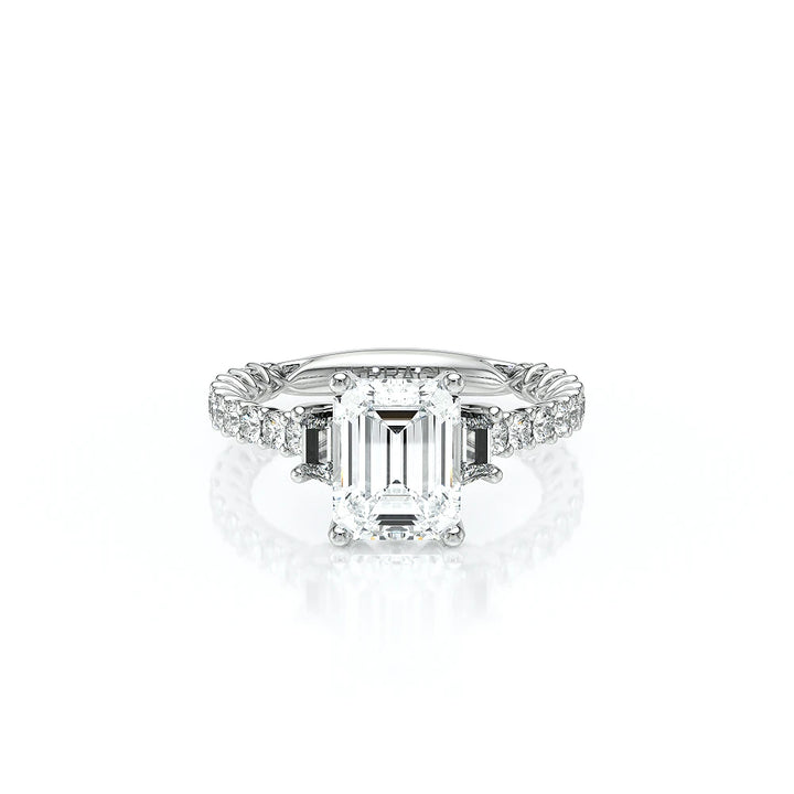 Lumino 811Em Trp 20 14K White Gold Emerald