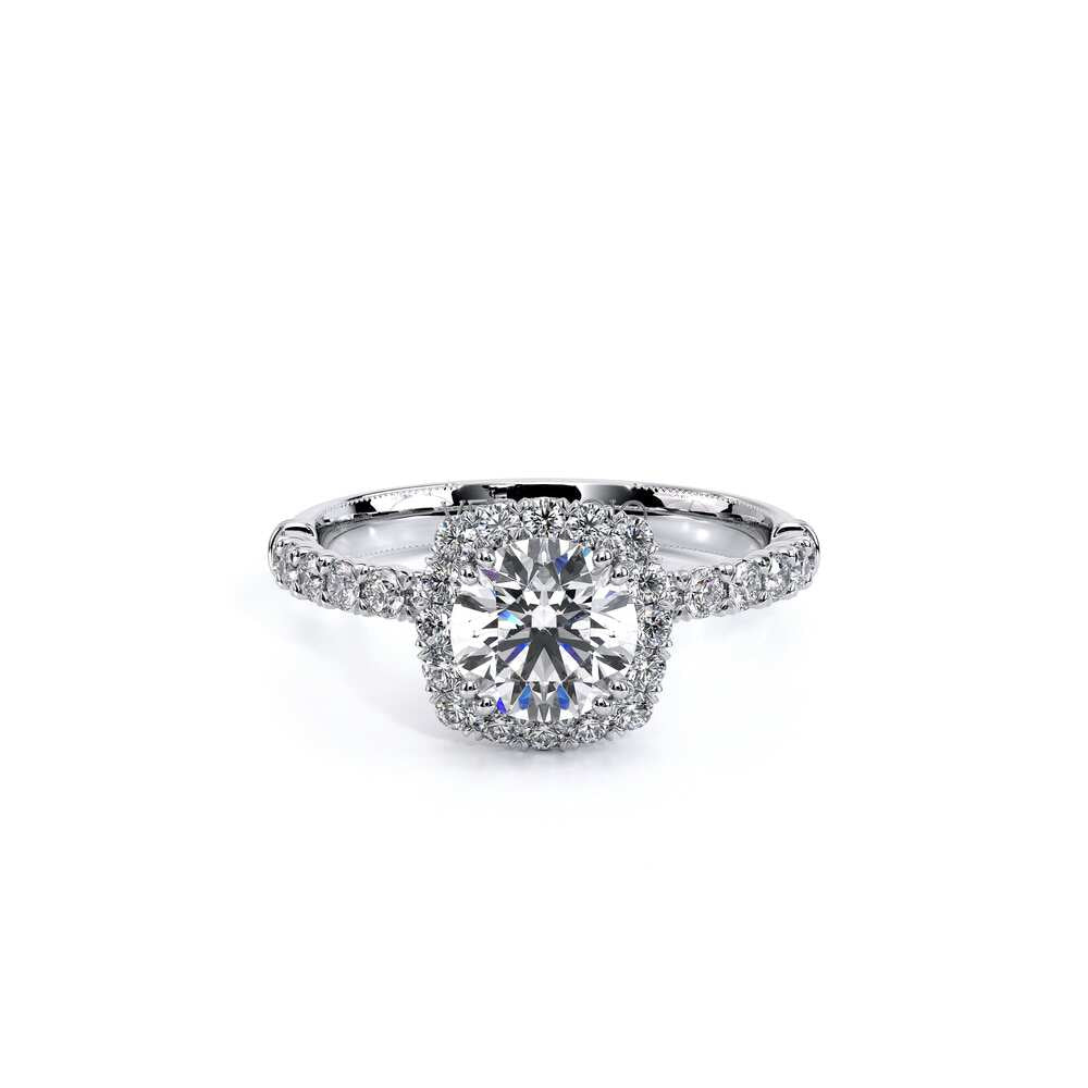 Renaissance-954CU18-18K White Gold Cushion
