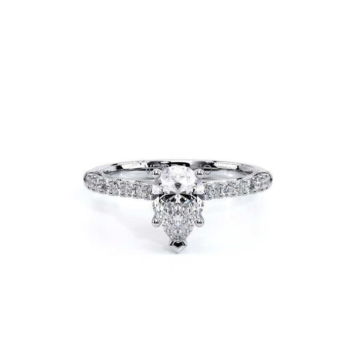 Renaissance-955PEAR17-18K White Gold Pear