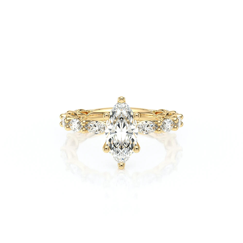 Lumino 803Mqd6 5X25 Ew 14K Yellow Gold Marquise