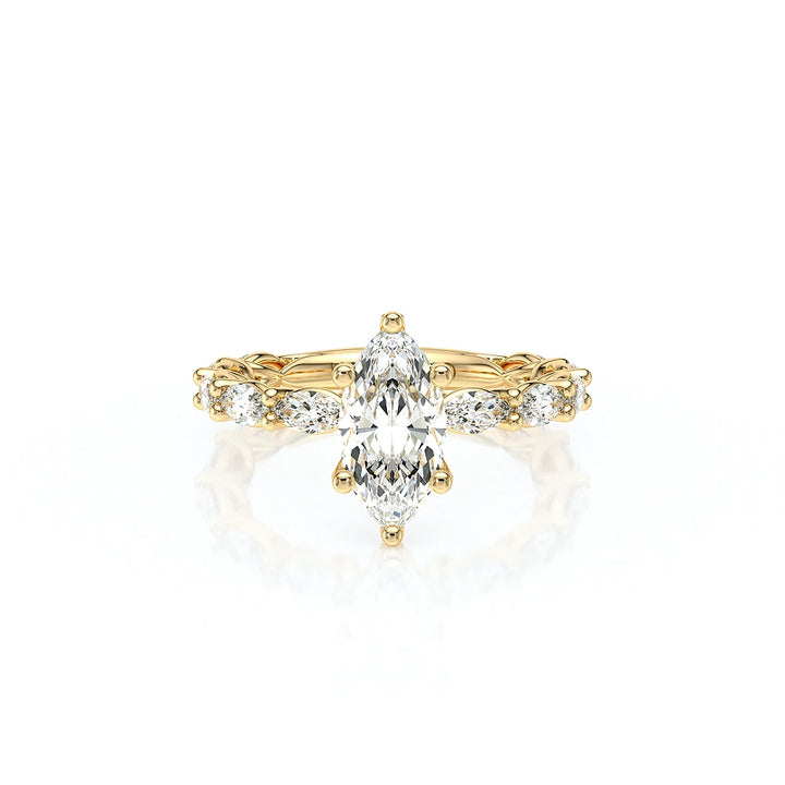Lumino 803Mqd6 5X25 Ew 14K Yellow Gold Marquise
