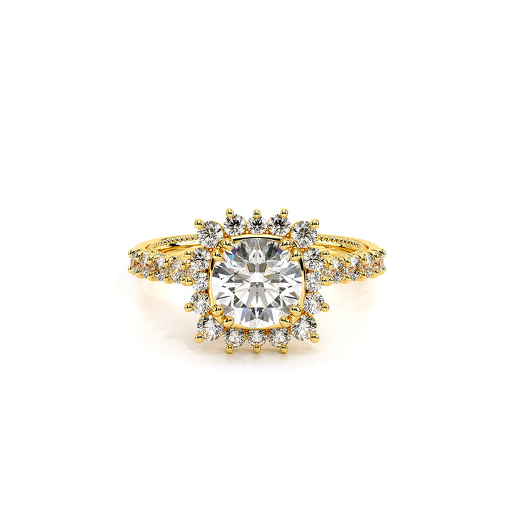 Renaissance-986CU-18K Yellow Gold Cushion