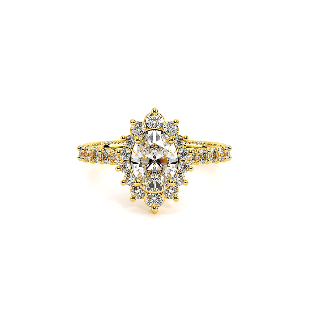 Renaissance-986OV-18K Yellow Gold Oval