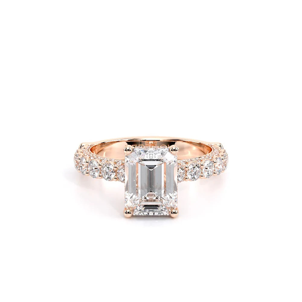 Couture-0489EM25-14K Rose Gold Emerald