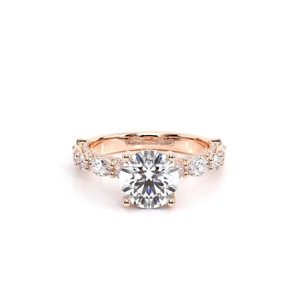 Couture-0490R25-14K Rose Gold Round