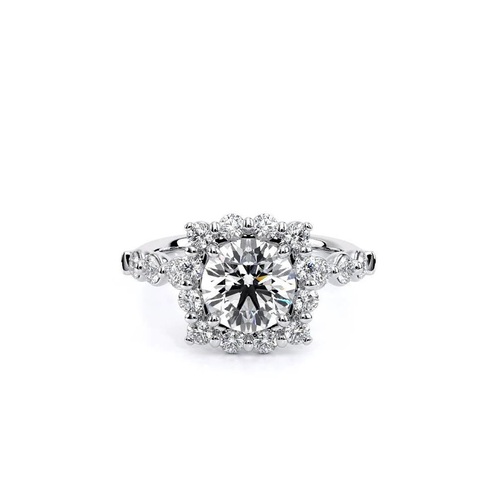 Renaissance-990CU25-14K White Gold Cushion