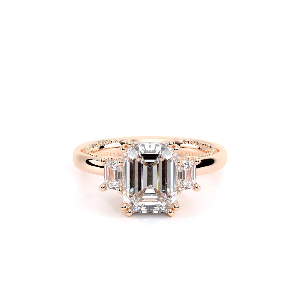 Renaissance-993EM-S-18K Rose Gold Emerald