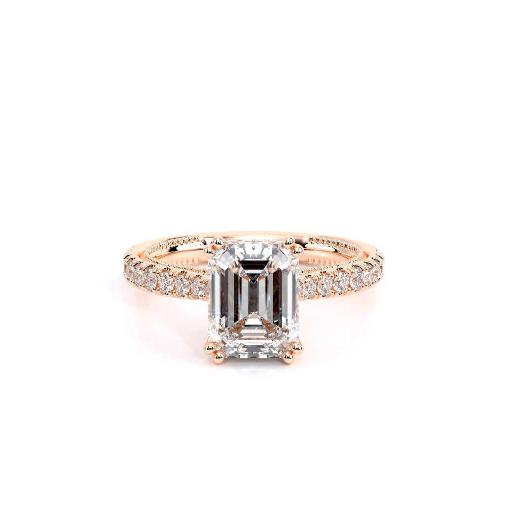 Renaissance-992EM17-14K Rose Gold Emerald