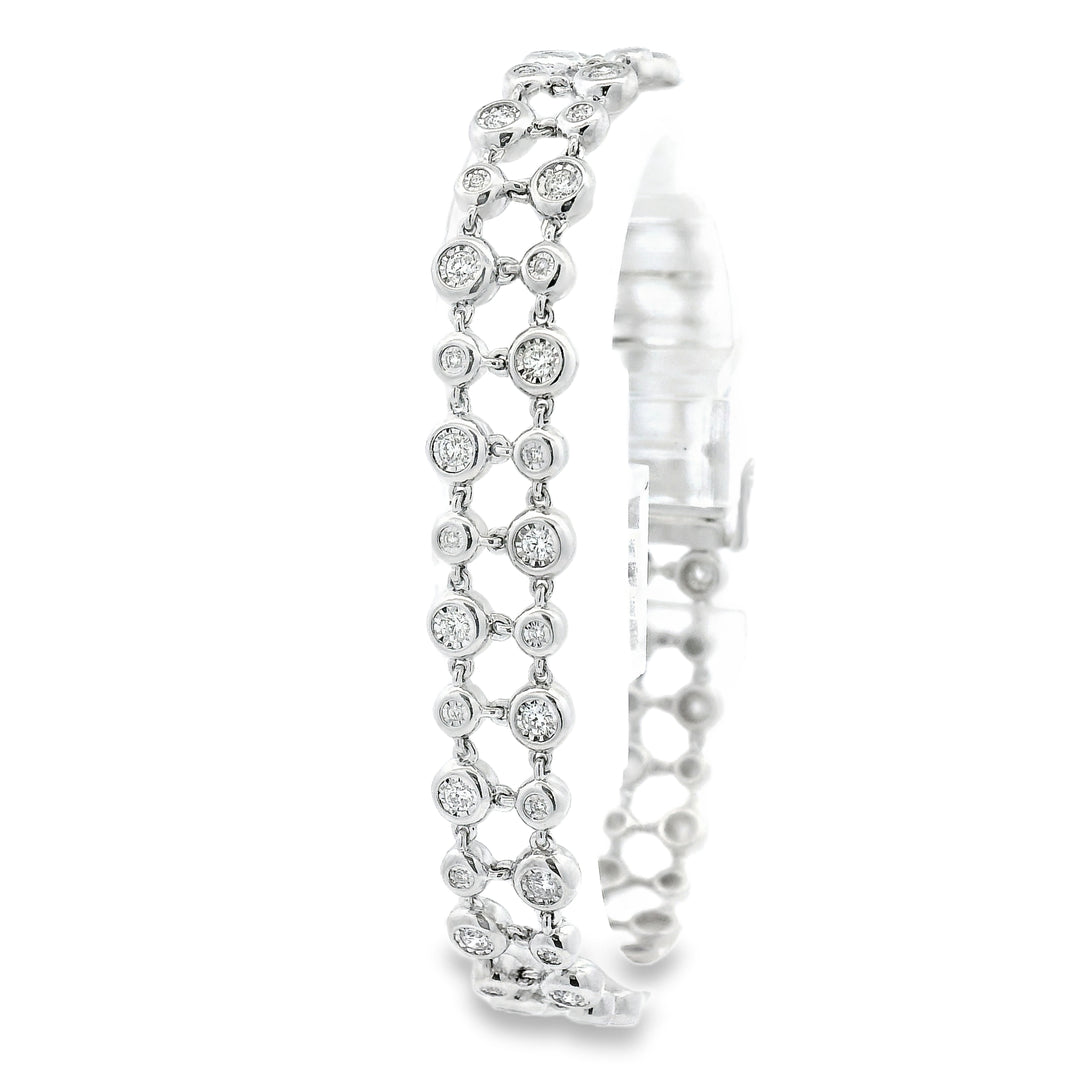 Double Row Bezel Tennis Bracelet