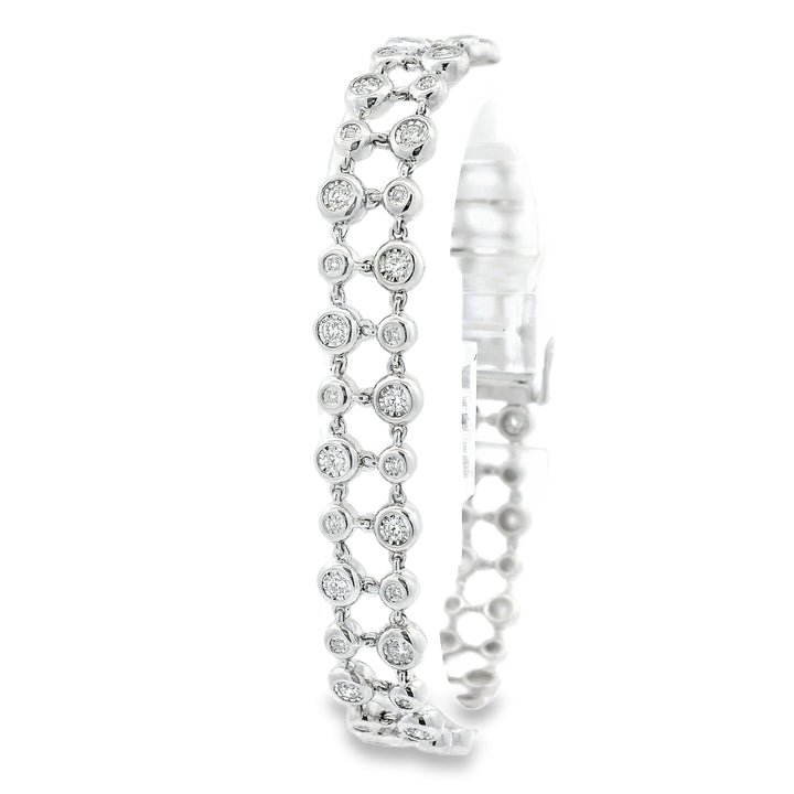 Double Row Bezel Tennis Bracelet
