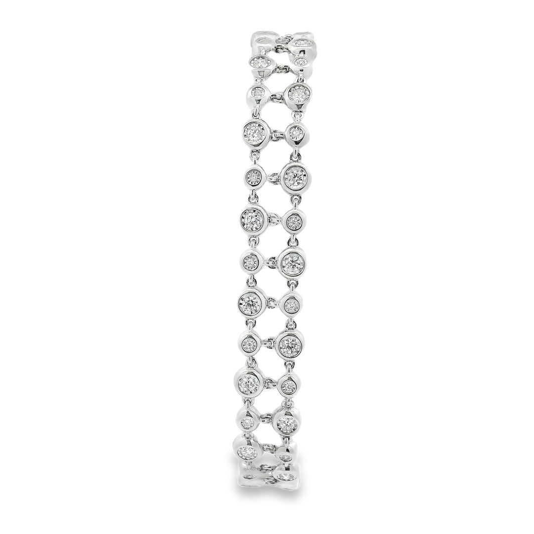 Double Row Bezel Tennis Bracelet