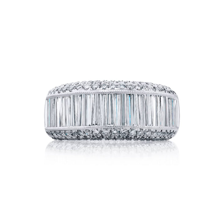 Platinum Tapered Baguette Diamond Channel Set Band