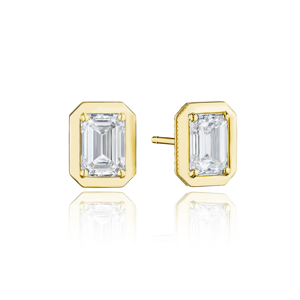 Emerald Diamond Stud Earring - 2.07ct