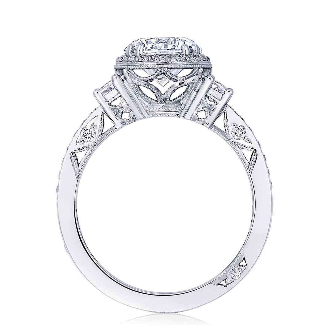 Round 3-Stone Engagement Ring