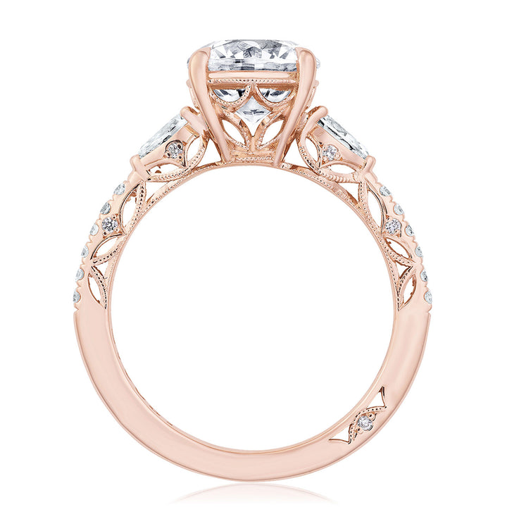 Round 3-Stone Engagement Ring