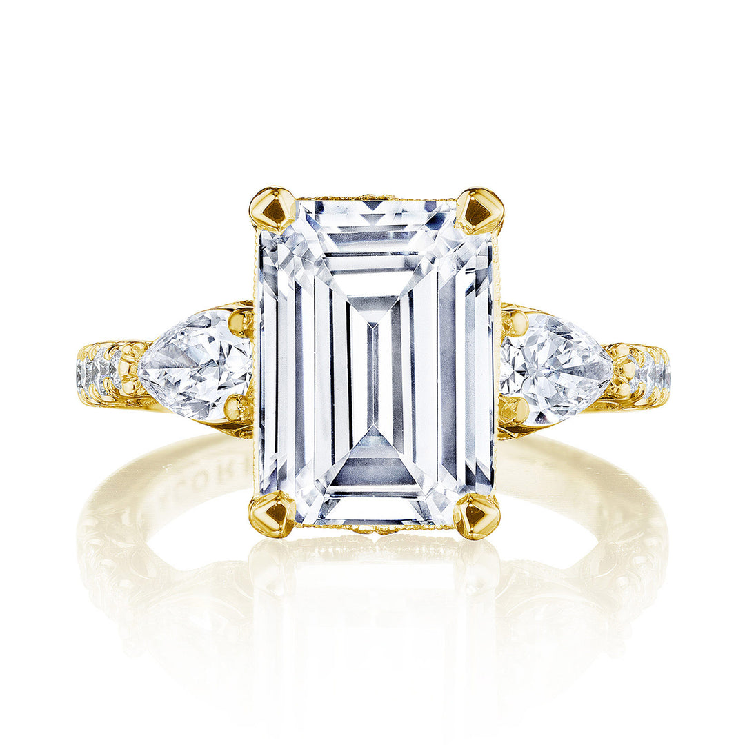 Emerald 3-Stone Engagement Ring