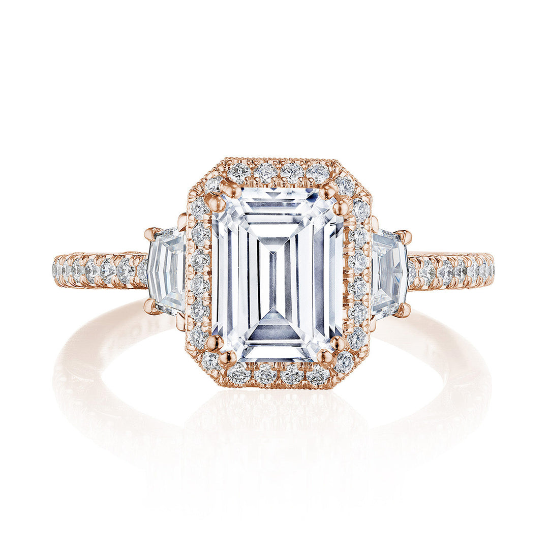 Emerald 3-Stone Engagement Ring