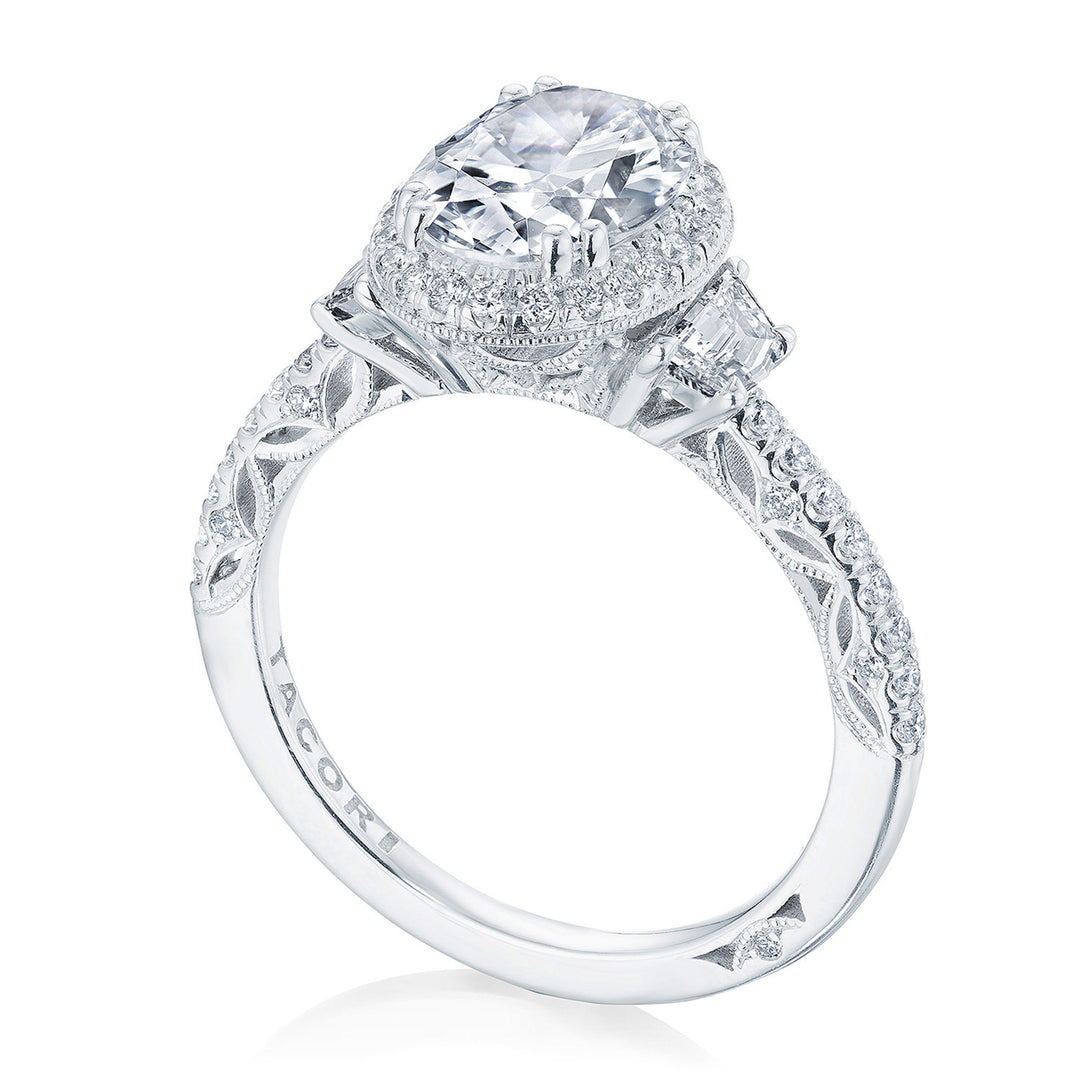 Oval 3-Stone Engagement Ring